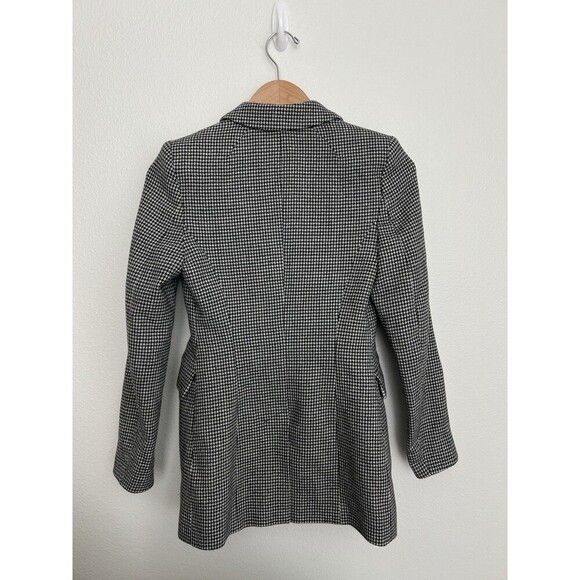 & Other Stories Hourglass Houndstooth Check Wool Blazer Jacket 2 Preppy Academia - Picture 4 of 9